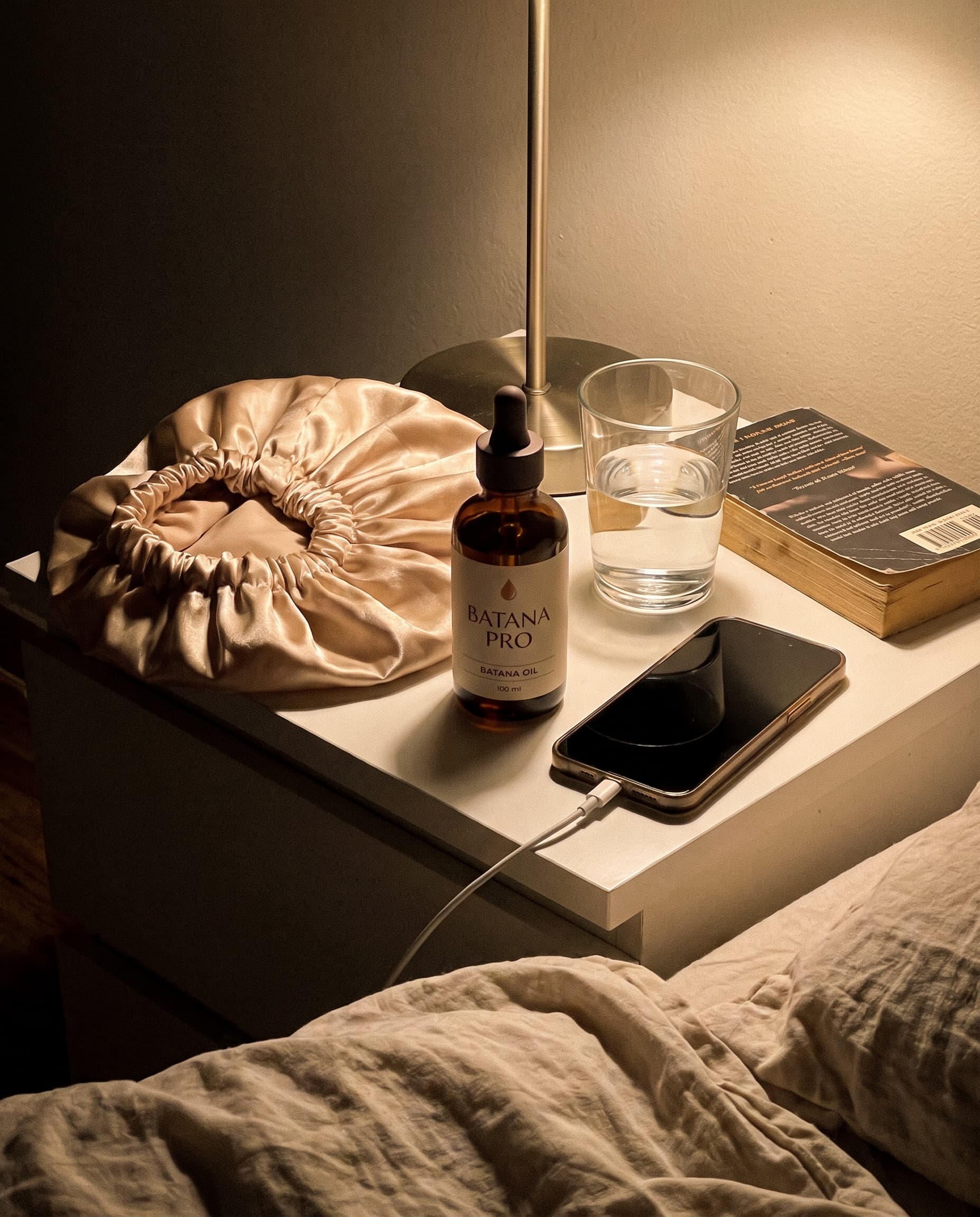 Batana Oil on the nightstand